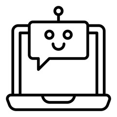 Virtual assistant icon. Online support. AI helper and digital customer service