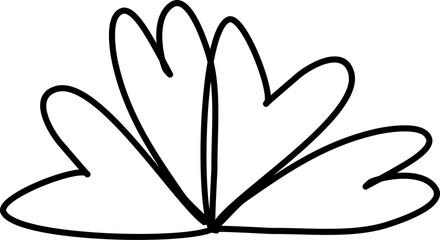 Heart line drawing element