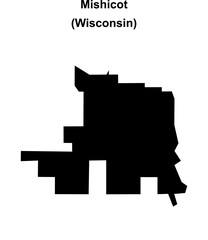 Mishicot (Wisconsin) blank outline map