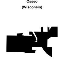 Osseo (Wisconsin) blank outline map