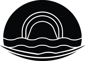 Abyss Icon Outline Vector Illustration