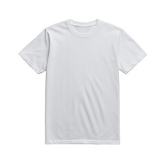 Plain White T-Shirt Isolated on a Transparent Background for Clothing Mockups and Fashion Design Transparent background or png