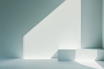 Modern minimalist interior design display space.