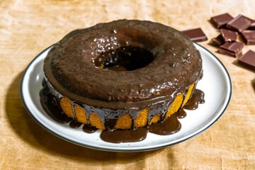 The most traditional and classic carrot cake with chocolate
