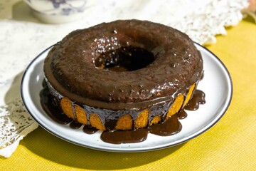 The most traditional and classic carrot cake with chocolate