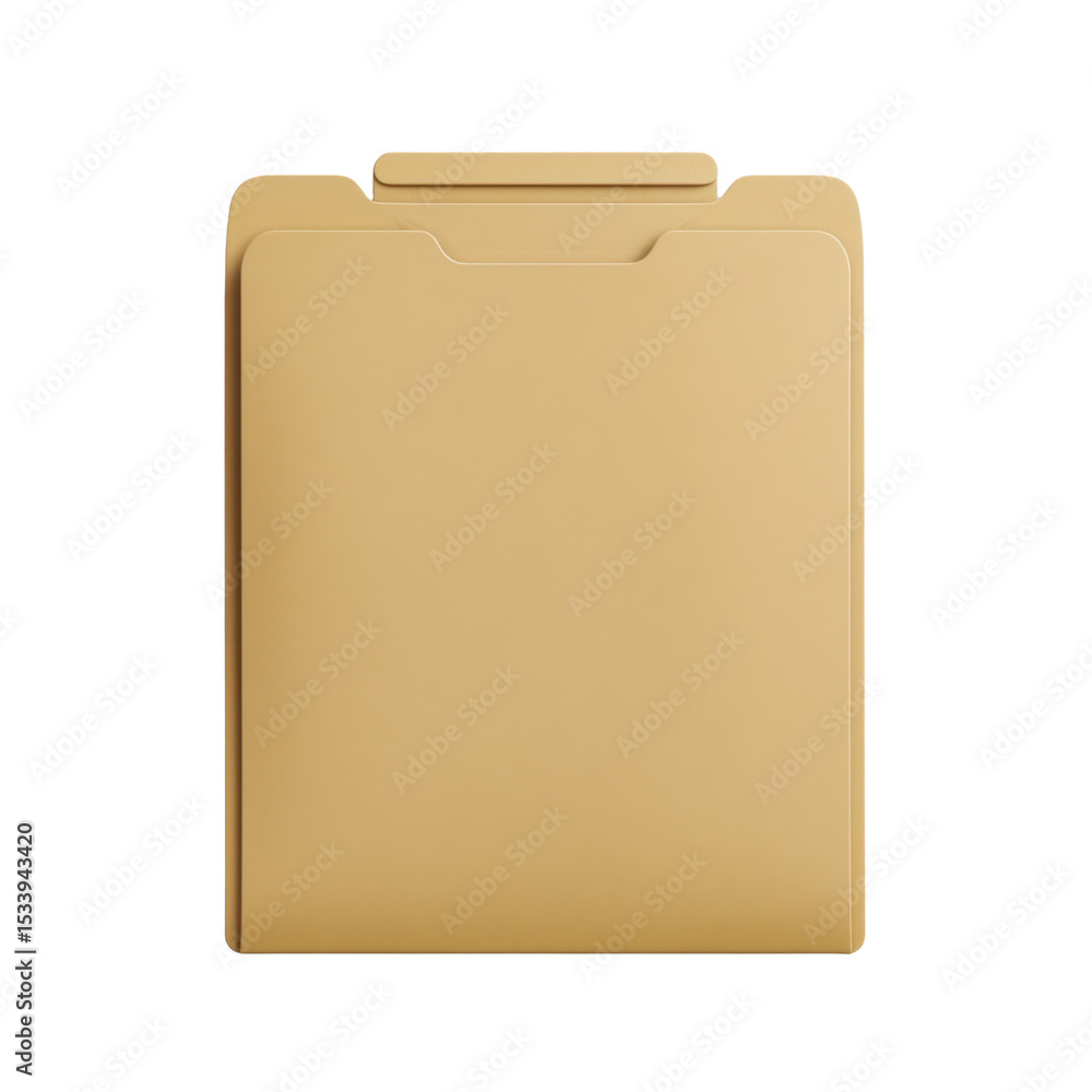 Poster elegant closed file folder in soft beige color perfect for office organization and document storage 