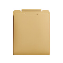 Elegant Closed File Folder in Soft Beige Color Perfect for Office Organization and Document Storage Transparent background or png