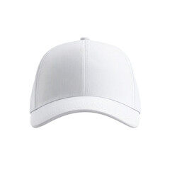 Fototapeta premium Plain White Cap with a Structured Crown Suitable for Custom Branding and Personalization in Fashion and Accessories Transparent background or png