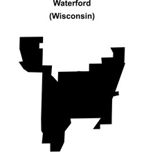 Waterford (Wisconsin) blank outline map