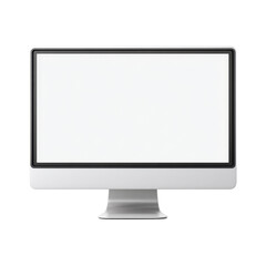 Fototapeta premium Blank Computer Monitor Display with Minimalist Design Ideal for Mock-ups and Presentations Transparent background or png