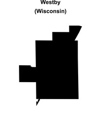 Westby (Wisconsin) blank outline map