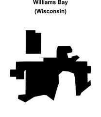 Williams Bay (Wisconsin) blank outline map