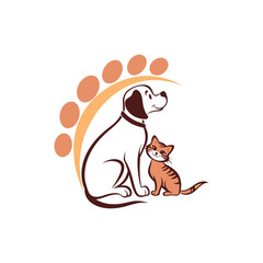 pet logo design vector for pet shop 