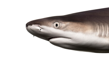 Close-up of a Blacktip reef shark's profile, Carcharhinus melano