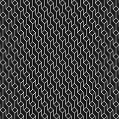 Seamless geometric vector pattern of squares and lines