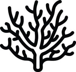 Coral Reef Icon Outline Vector Illustration © Vectortwist