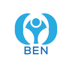 Initial BEN Letter Linked Logo for business and company identity. Modern BEN Letter Logo Vector Template with modern trendy golden logo.
