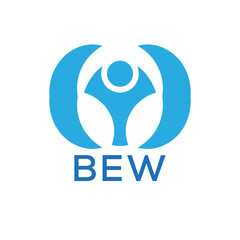 Initial BEW Letter Linked Logo for business and company identity. Modern BEW Letter Logo Vector Template with modern trendy golden logo.
