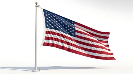 Patriotic Glory: The American Flag Flying High as a Symbol of Freedom and Unity