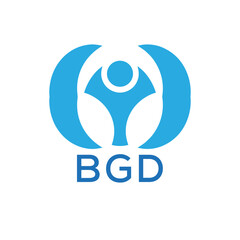 Initial BGD Letter Linked Logo for business and company identity. Modern BGD Letter Logo Vector Template with modern trendy golden logo.

