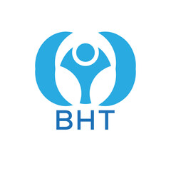 Initial BHT Letter Linked Logo for business and company identity. Modern BHT Letter Logo Vector Template with modern trendy golden logo.
