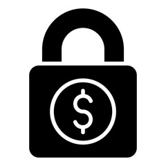 Padlock icon. Secure access and privacy lock. Online safety and account protection