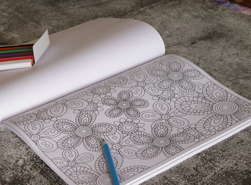 lapiz libreta dibujo pintar azul