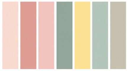 Fototapeta premium An arrangement of vertical color blocks showcase a soft pastel palette in an abstract style.