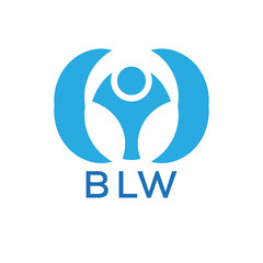 Initial BLW Letter Linked Logo for business and company identity. Modern BLW Letter Logo Vector Template with modern trendy golden logo.
