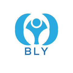 Initial BLY Letter Linked Logo for business and company identity. Modern BLY Letter Logo Vector Template with modern trendy golden logo.
