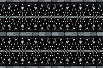 Ethnic black and grey stripe pattern design.