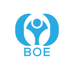 Initial BOE Letter Linked Logo for business and company identity. Modern BOE Letter Logo Vector Template with modern trendy golden logo.
