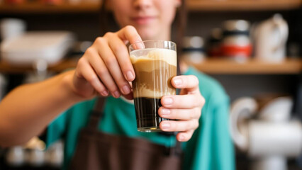 Baristas serving alternative coffee brews