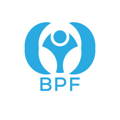 Initial BPF Letter Linked Logo for business and company identity. Modern BPF Letter Logo Vector Template with modern trendy golden logo.
