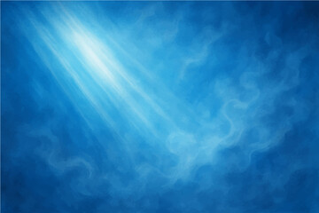 Abstract sky blue sky with light rays and a hint of smoke texture.