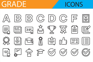 Grade and Award Icons for Report Cards and School Evaluations

