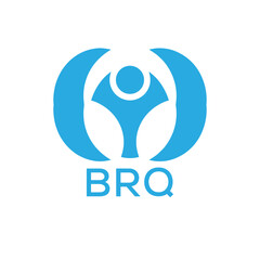 Initial BRQ Letter Linked Logo for business and company identity. Modern BRQ Letter Logo Vector Template with modern trendy golden logo.
