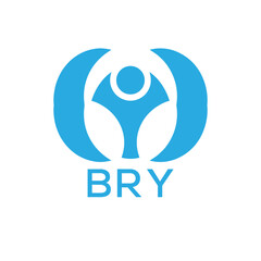 Initial BRY Letter Linked Logo for business and company identity. Modern BRY Letter Logo Vector Template with modern trendy golden logo.
