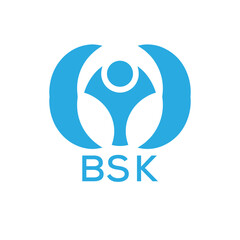 Initial BSK Letter Linked Logo for business and company identity. Modern BSK Letter Logo Vector Template with modern trendy golden logo.
