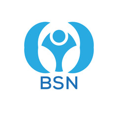 Initial BSN Letter Linked Logo for business and company identity. Modern BSN Letter Logo Vector Template with modern trendy golden logo.
