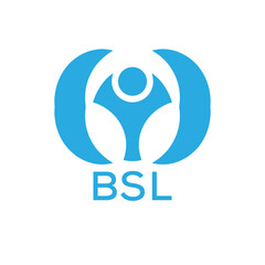 Initial BSL Letter Linked Logo for business and company identity. Modern BSL Letter Logo Vector Template with modern trendy golden logo.
