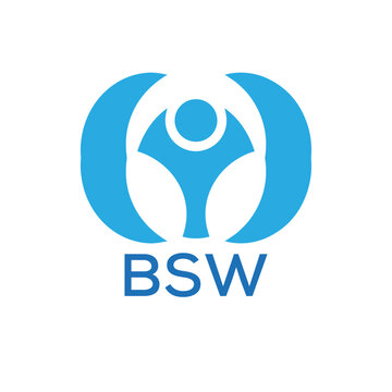 Initial BSW Letter Linked Logo for business and company identity. Modern BSW Letter Logo Vector Template with modern trendy golden logo.
