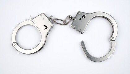 handcuffs on white background