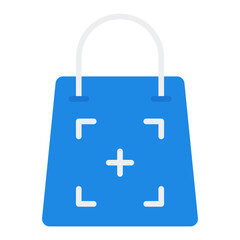 Shopping bag icon. Branded bag. Print logo and product packaging