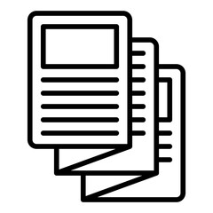 Flyer icon. Print advertisement. Marketing paper and leaflet