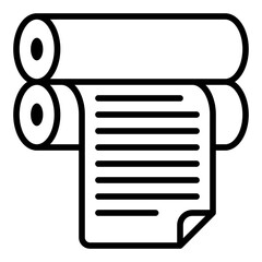 Printing press icon. Industrial printer. Mass printing and machine tool