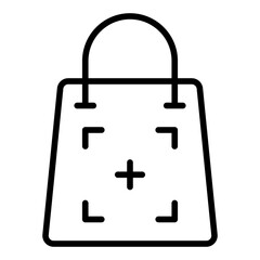 Shopping bag icon. Branded bag. Print logo and product packaging