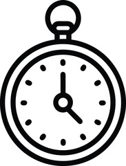 Pocket Watch Icon Outline Vector Illustration