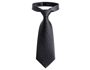Formal Necktie in a Tight Windsor Knot, Front-Facing View, Transparent Background