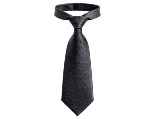 Formal Necktie in a Tight Windsor Knot, Front-Facing View, Transparent Background